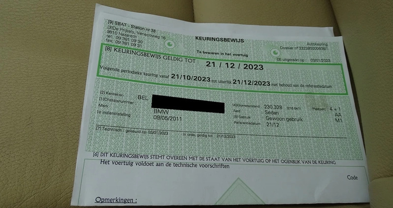BMW Seria 5 cena 45900 przebieg: 244000, rok produkcji 2011 z Kock małe 301